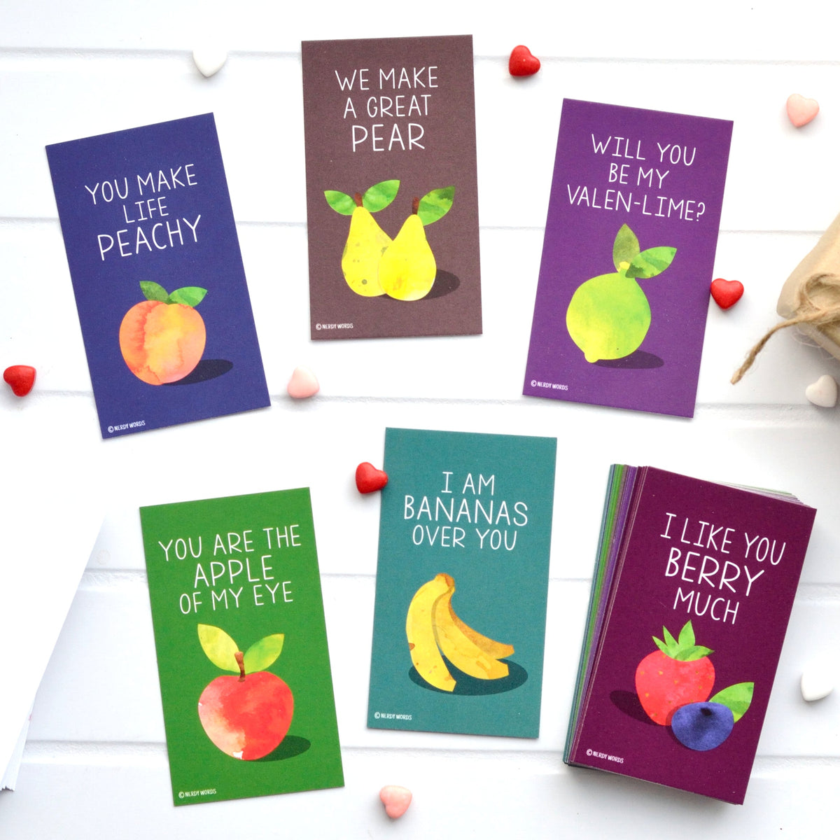 Silly Jokes Valentines with Fruit Charms from MindWare